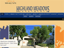 Tablet Screenshot of highlandmeadowsapts.com